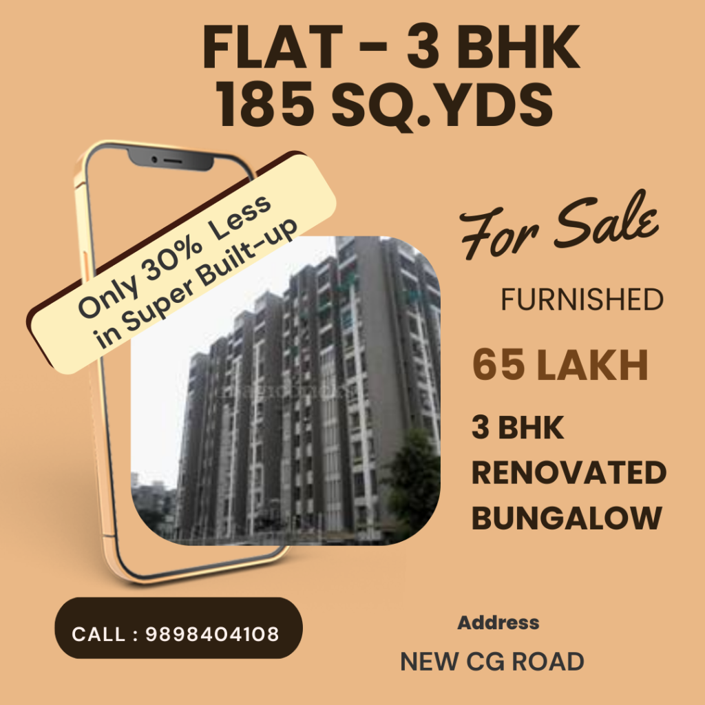 FLAT -3 BHK 185 SQ.YDS